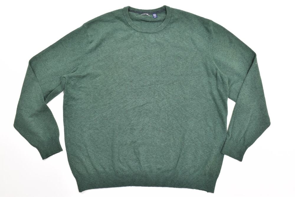 Izod Mens 3XLT Green Knit Long Sleeve Sweater Big and Tall